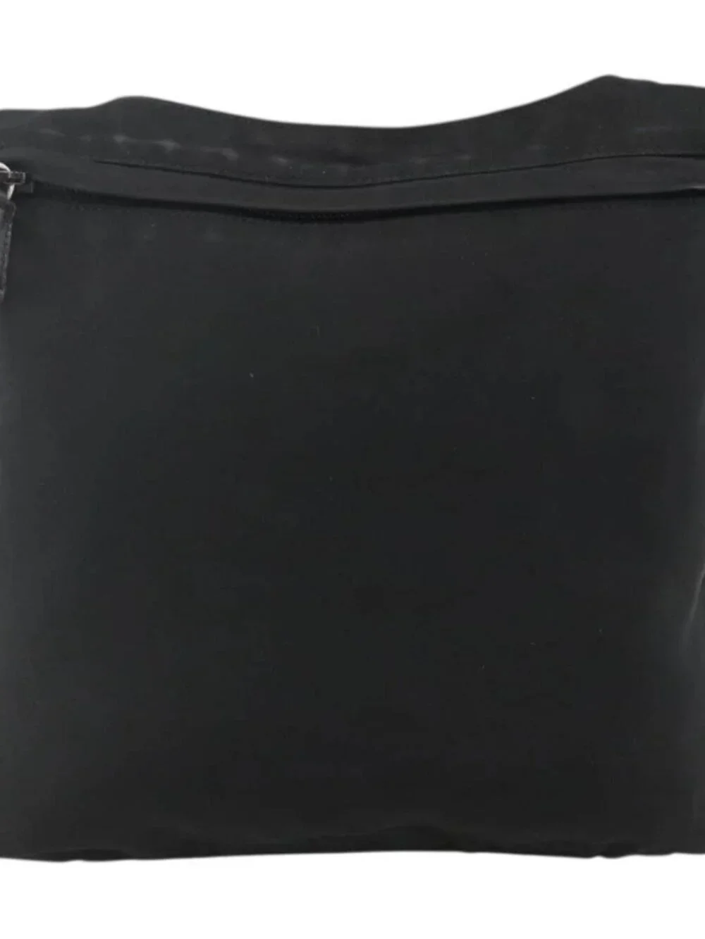 PRADA Shoulder Bag Nylon Black Silver Auth 175183